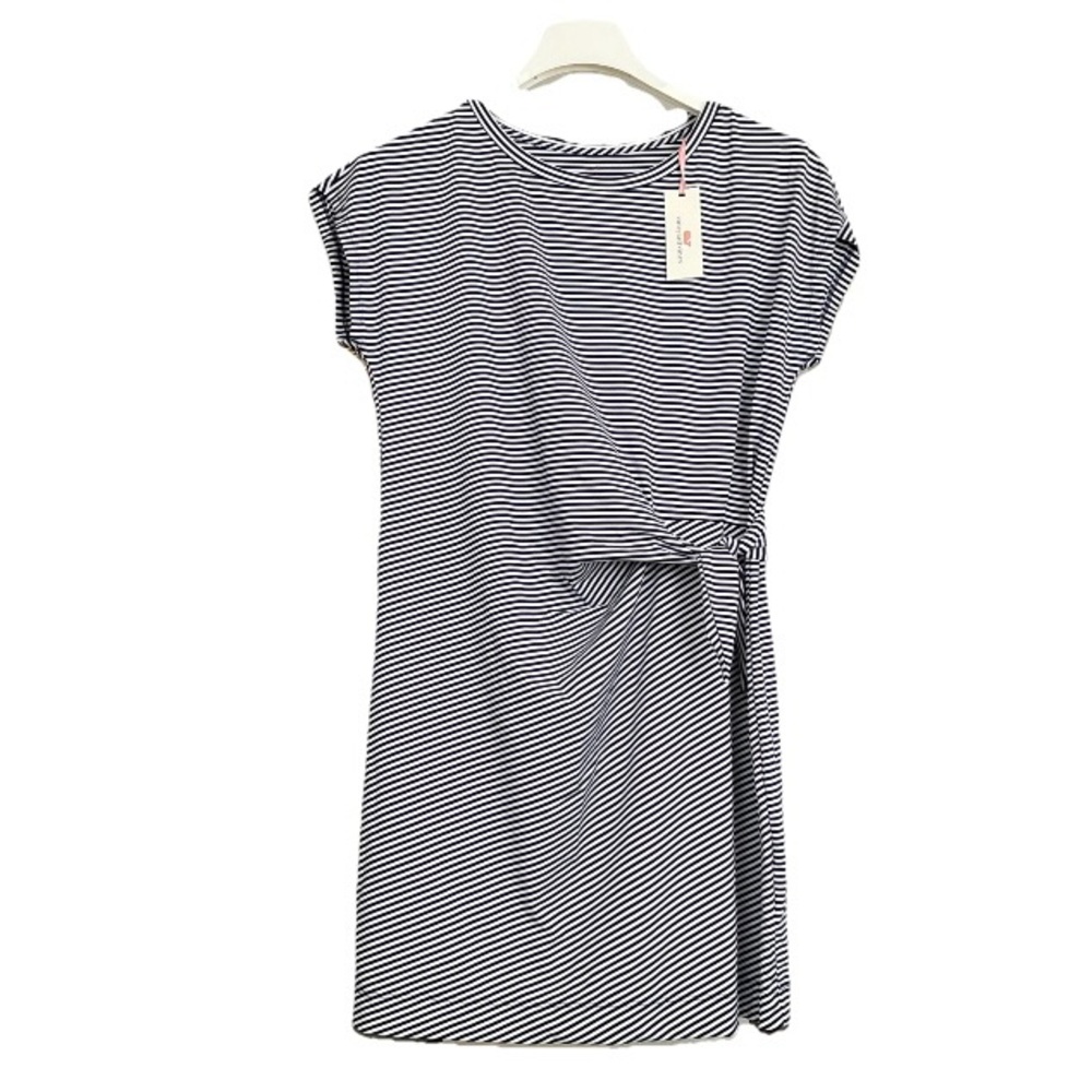 Vineyard Vines Navy Blue and White Tie Front Sheath Dress size XL brand new.